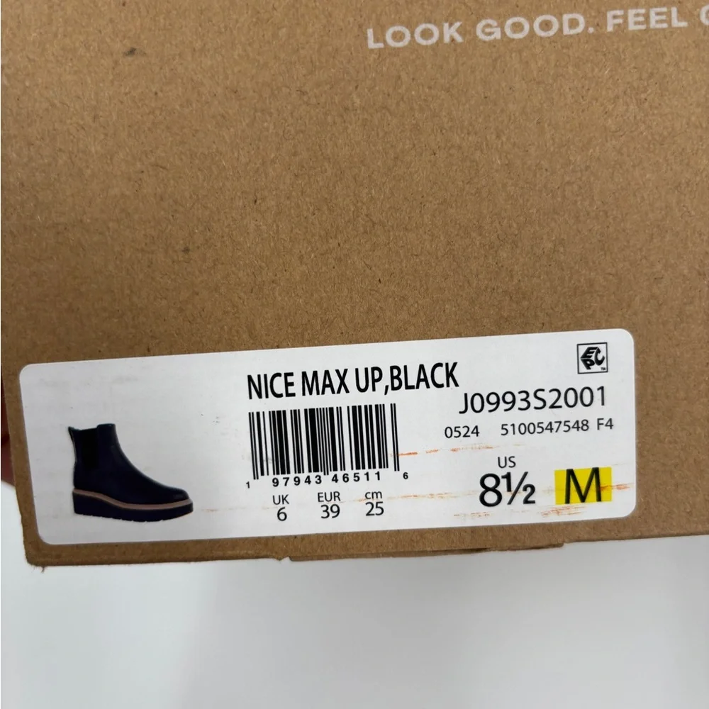 Dr. Scholl's Nice Day Max Chelsea Platform Boots Black Pebbled - Picture 3 of 7